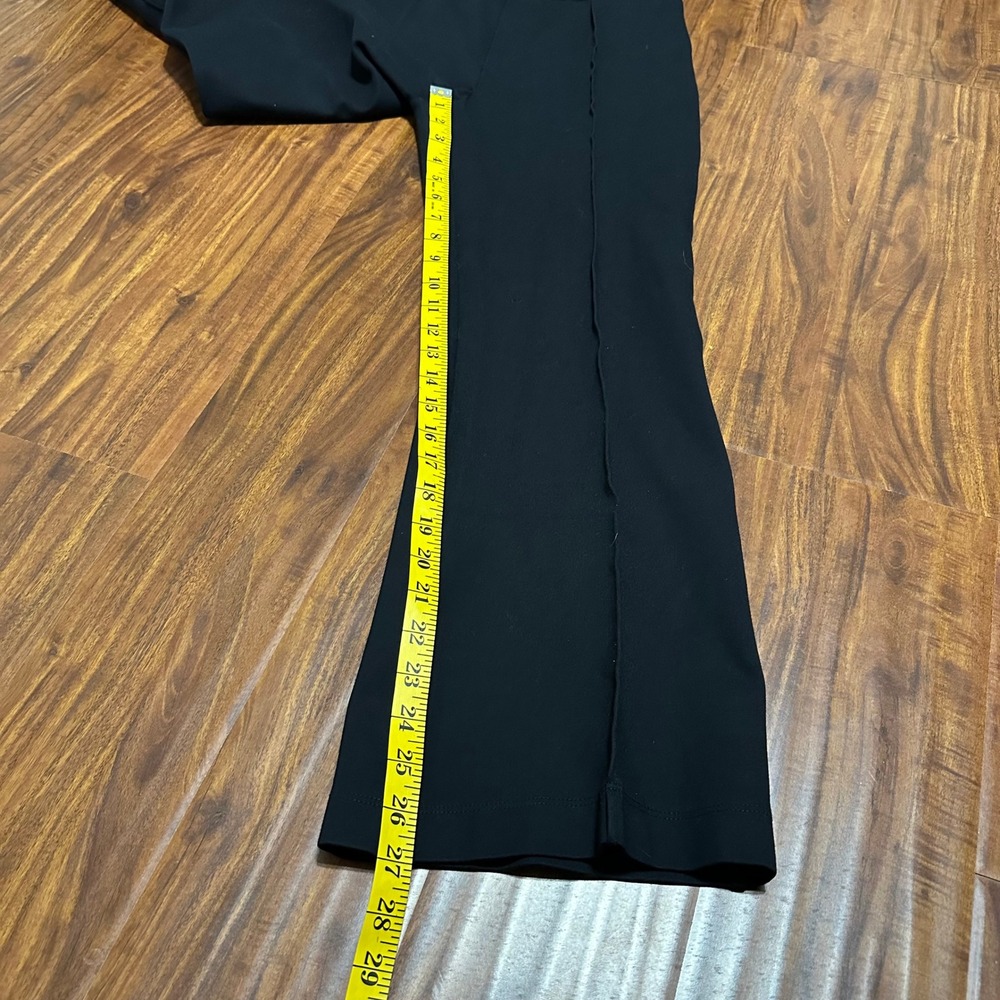 Spanx The Perfect Pant Black Flare Front Seam Ponte Trousers Womens Medium M - Picture 7 of 7